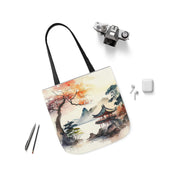 Beautiful Japanese Scene Design Polyester Canvas Tote Bag (AOP)