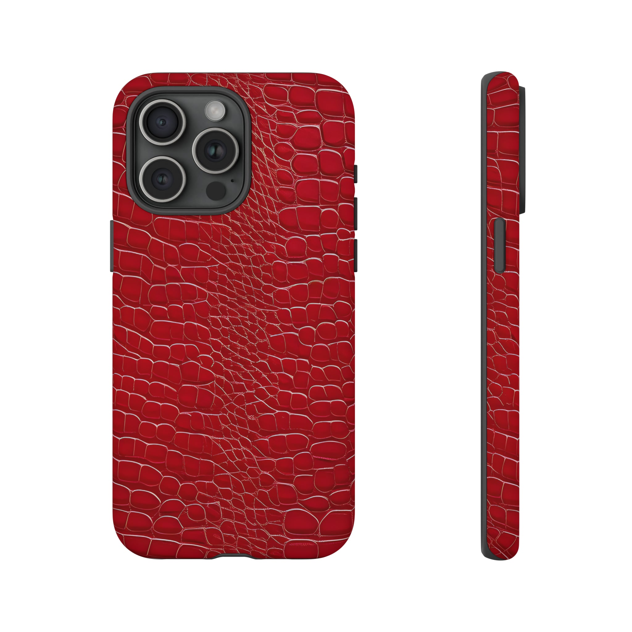 Luxury Look Red Crocodile Phone Case Compatible With iPhone