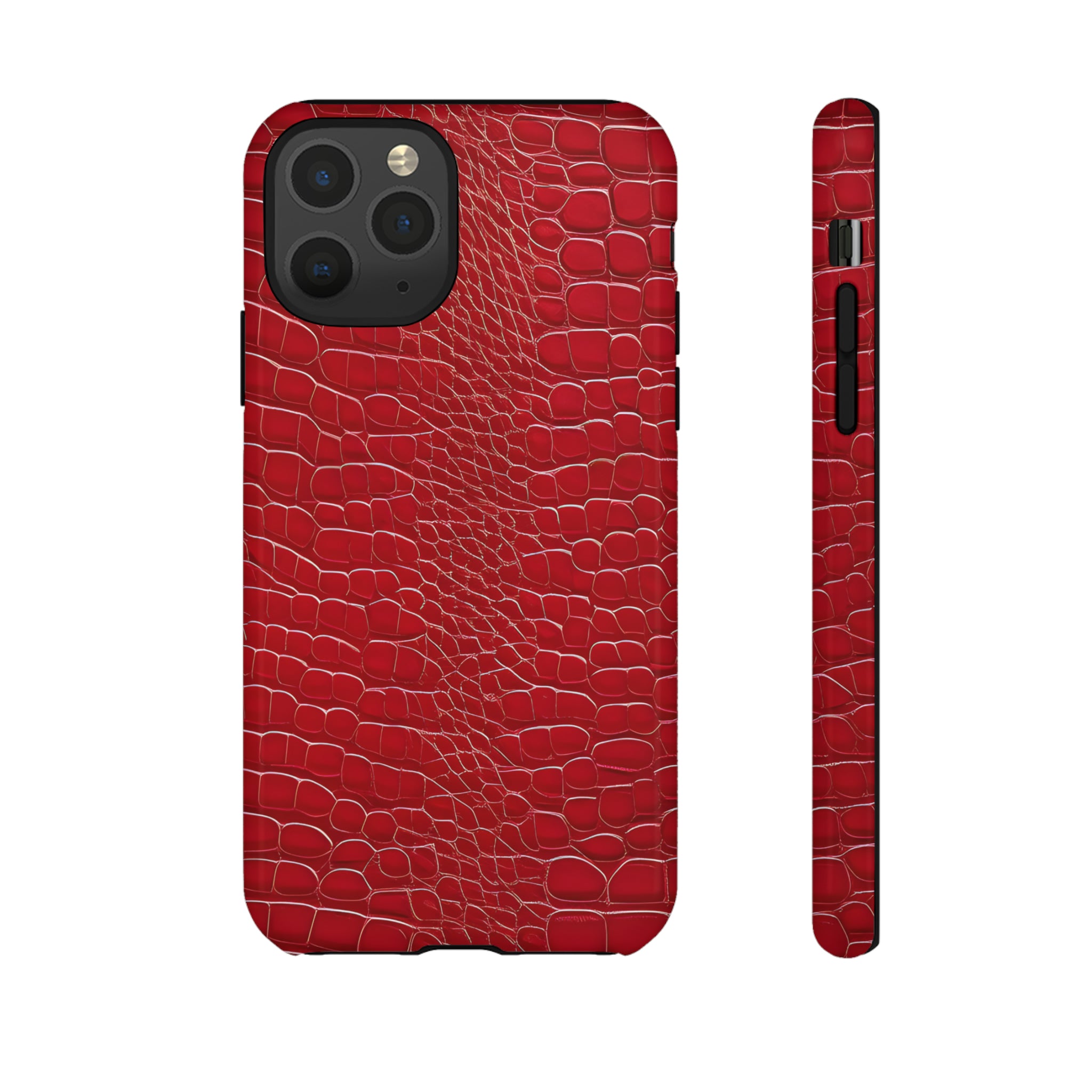 Luxury Look Red Crocodile Phone Case Compatible With iPhone