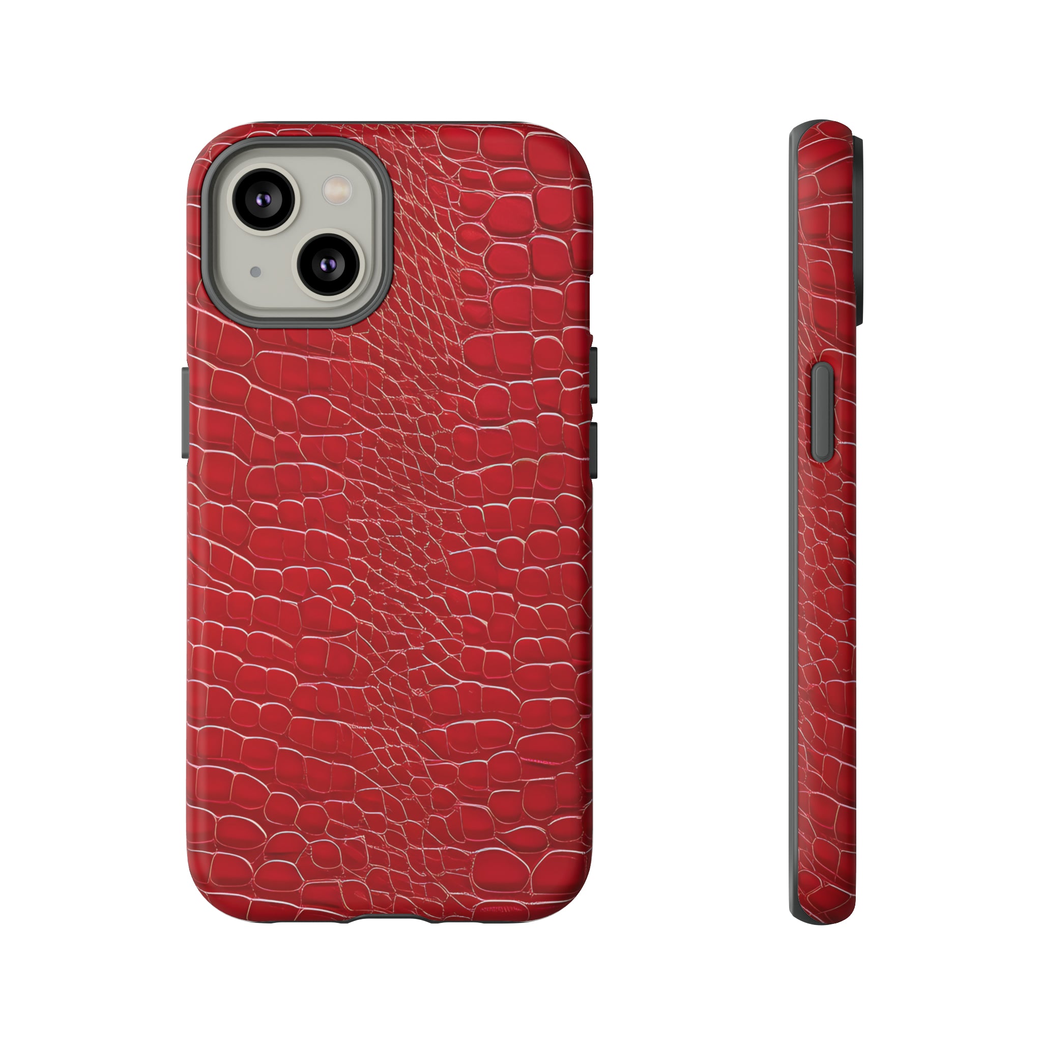 Luxury Look Red Crocodile Phone Case Compatible With iPhone