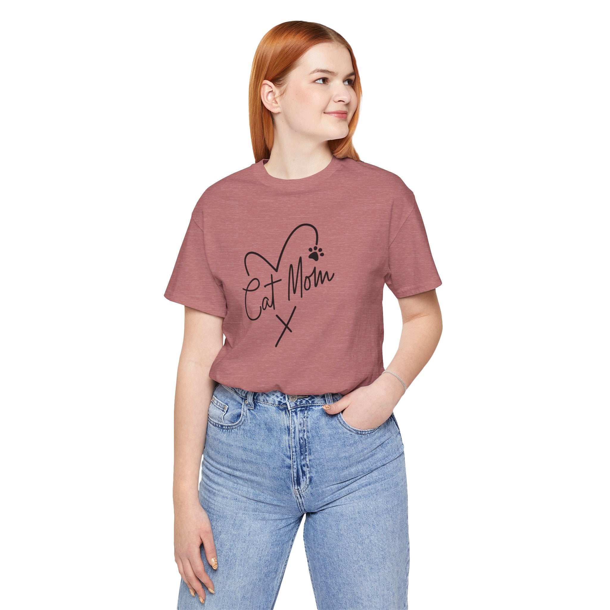 Cat Mom Jersey Short Sleeve Tee