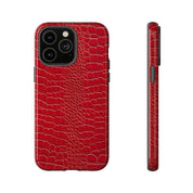 Luxury Look Red Crocodile Phone Case Compatible With iPhone