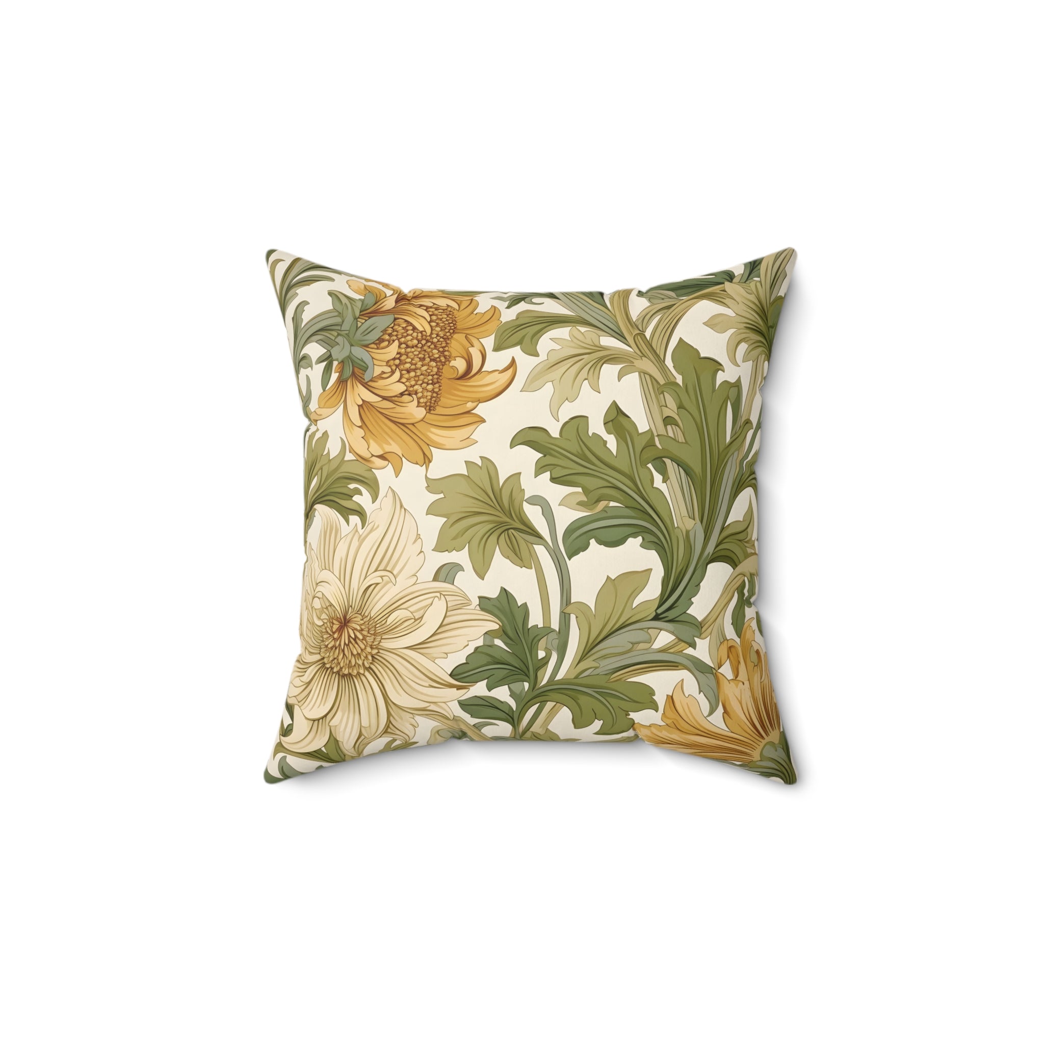 Beautiful and Elegant Floral Spun Polyester Throw Pillow