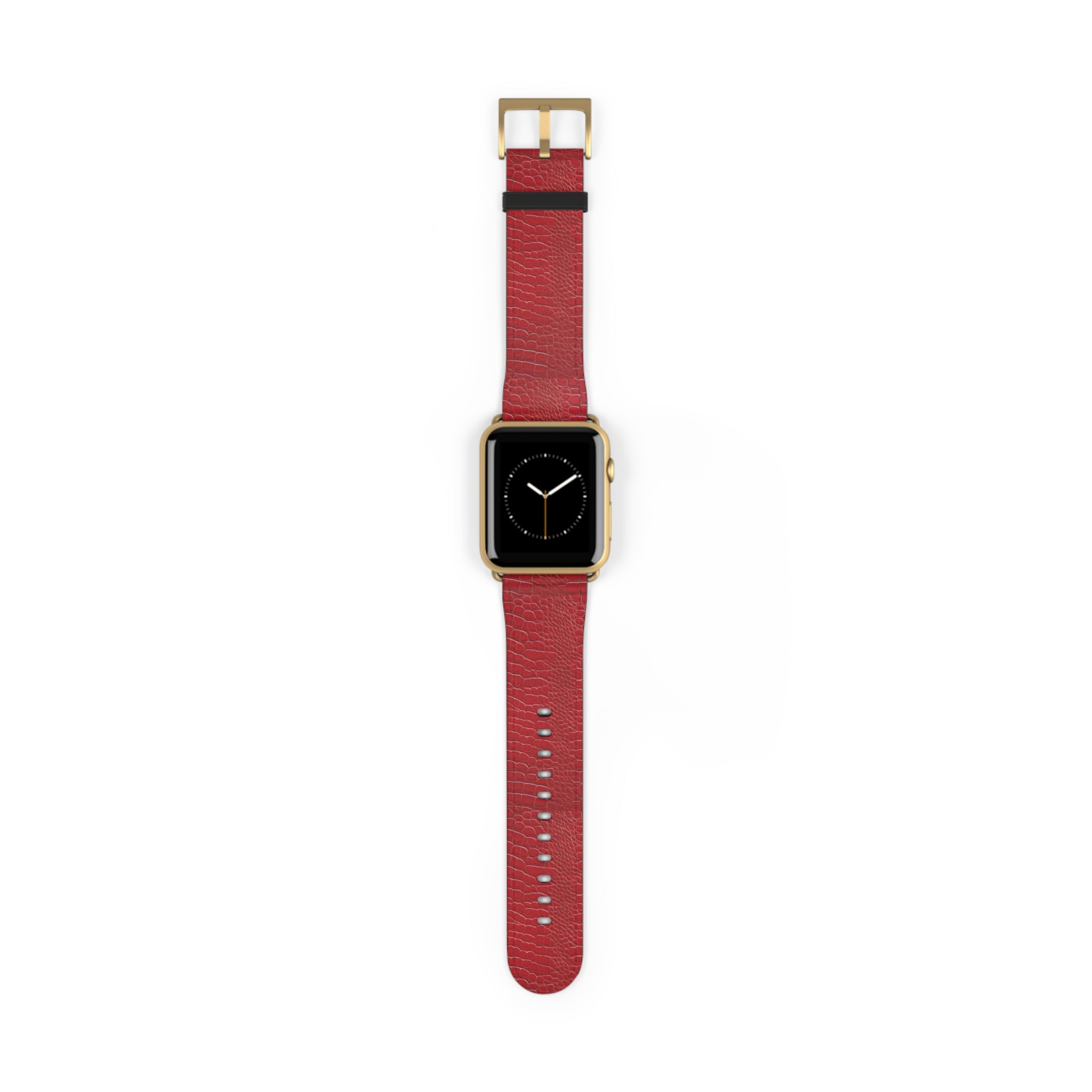 Luxury Look Red Crocodile Watch Band Compatible With Apple Watch