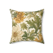 Beautiful and Elegant Floral Spun Polyester Throw Pillow