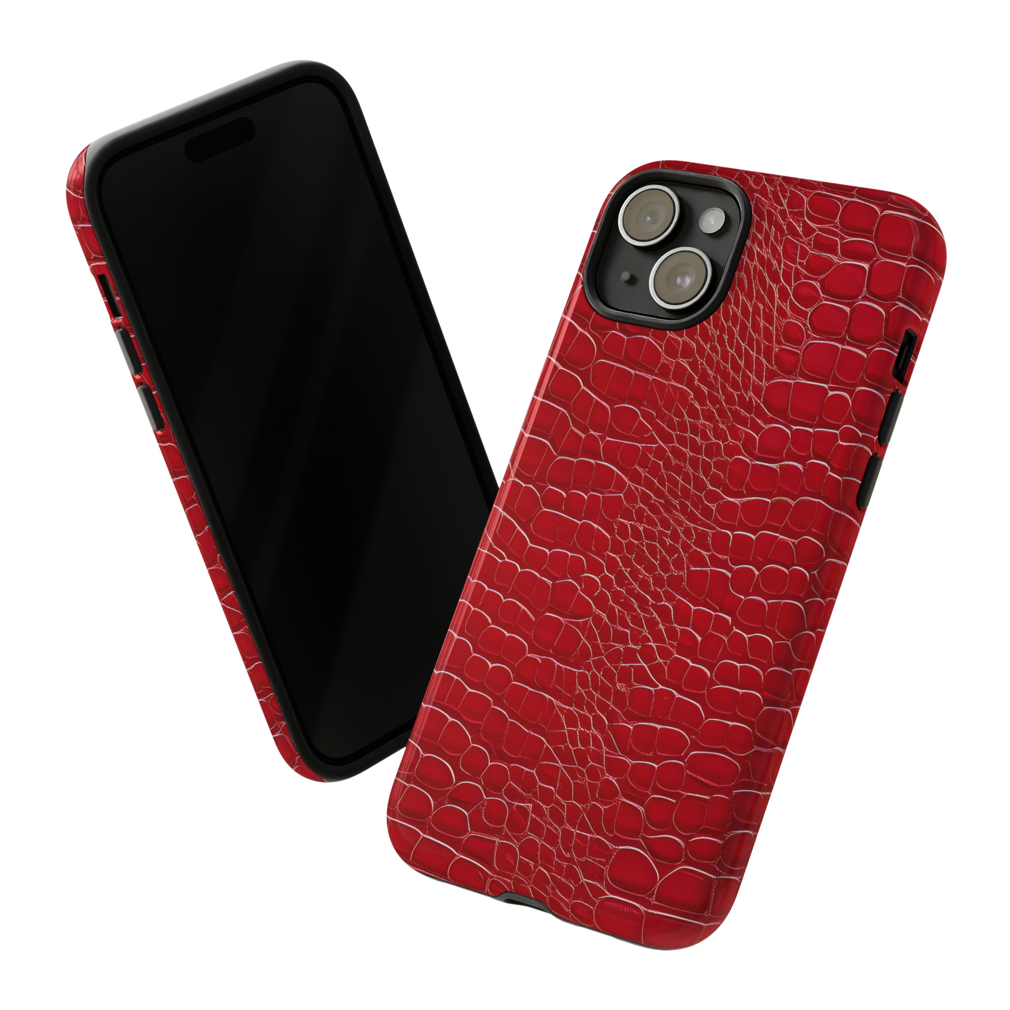 Luxury Look Red Crocodile Phone Case Compatible With iPhone