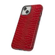 Luxury Look Red Crocodile Phone Case Compatible With iPhone