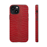 Luxury Look Red Crocodile Phone Case Compatible With iPhone