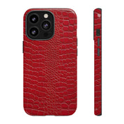 Luxury Look Red Crocodile Phone Case Compatible With iPhone