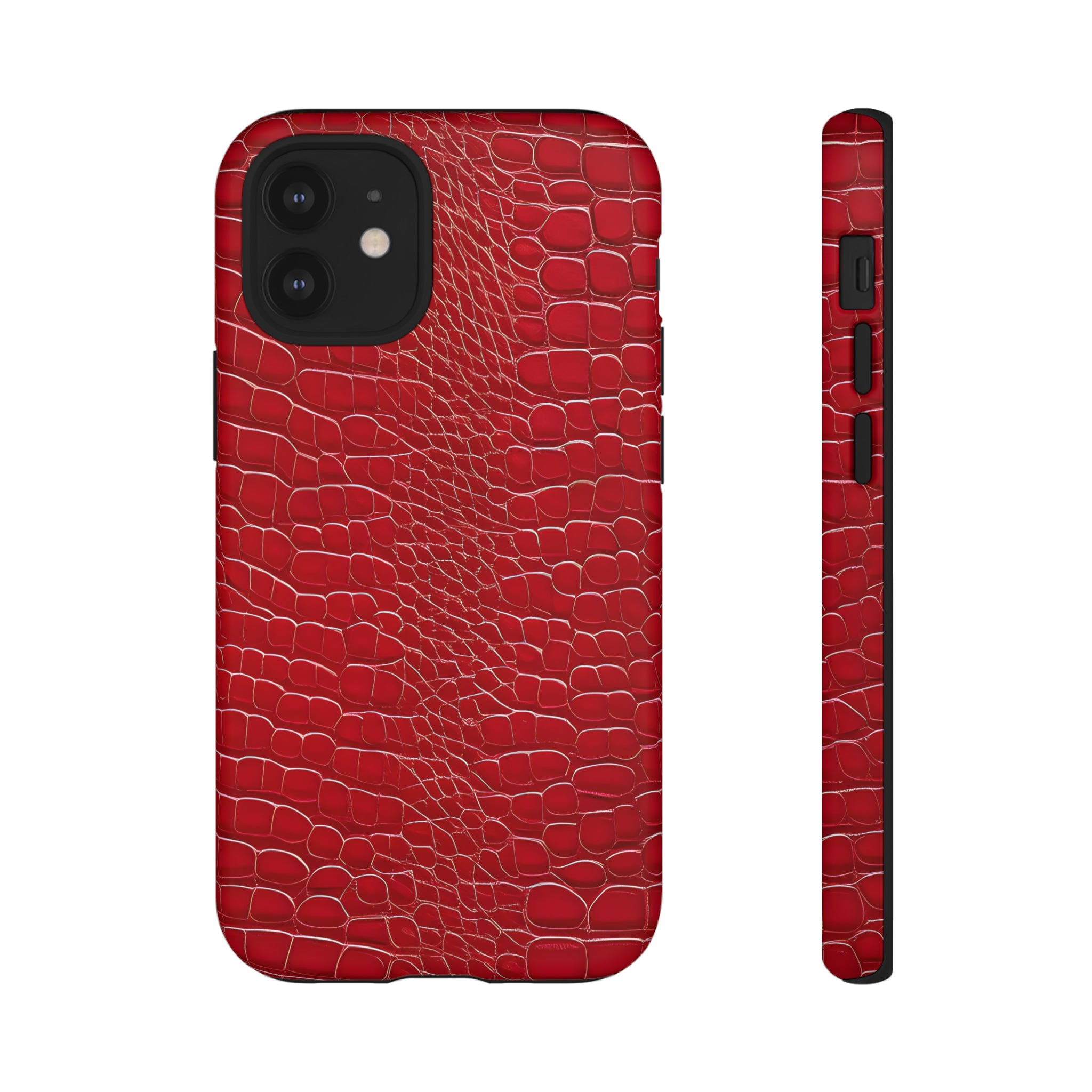 Luxury Look Red Crocodile Phone Case Compatible With iPhone