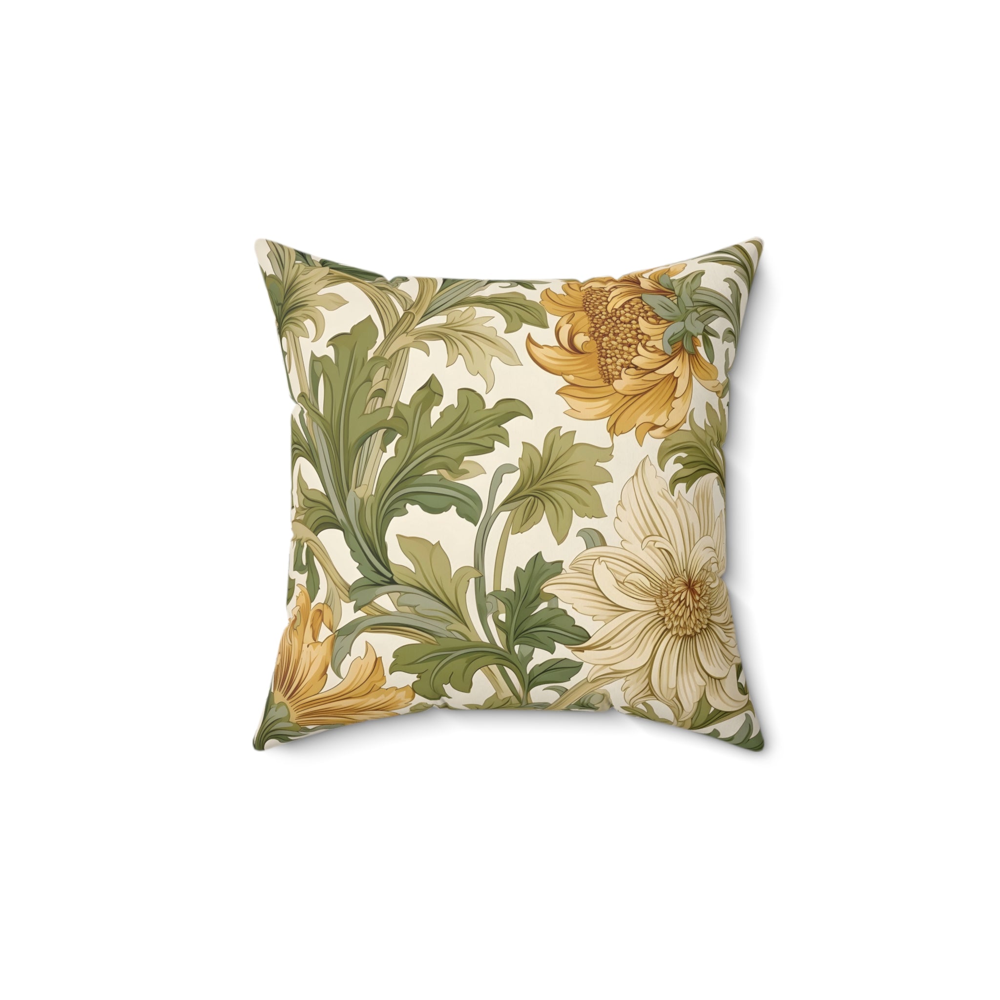 Beautiful and Elegant Floral Spun Polyester Throw Pillow