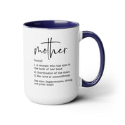 Mom Definition Two-Tone Coffee Mugs, 15oz