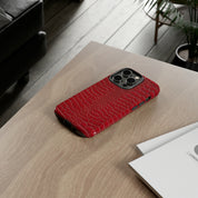 Luxury Look Red Crocodile Phone Case Compatible With iPhone