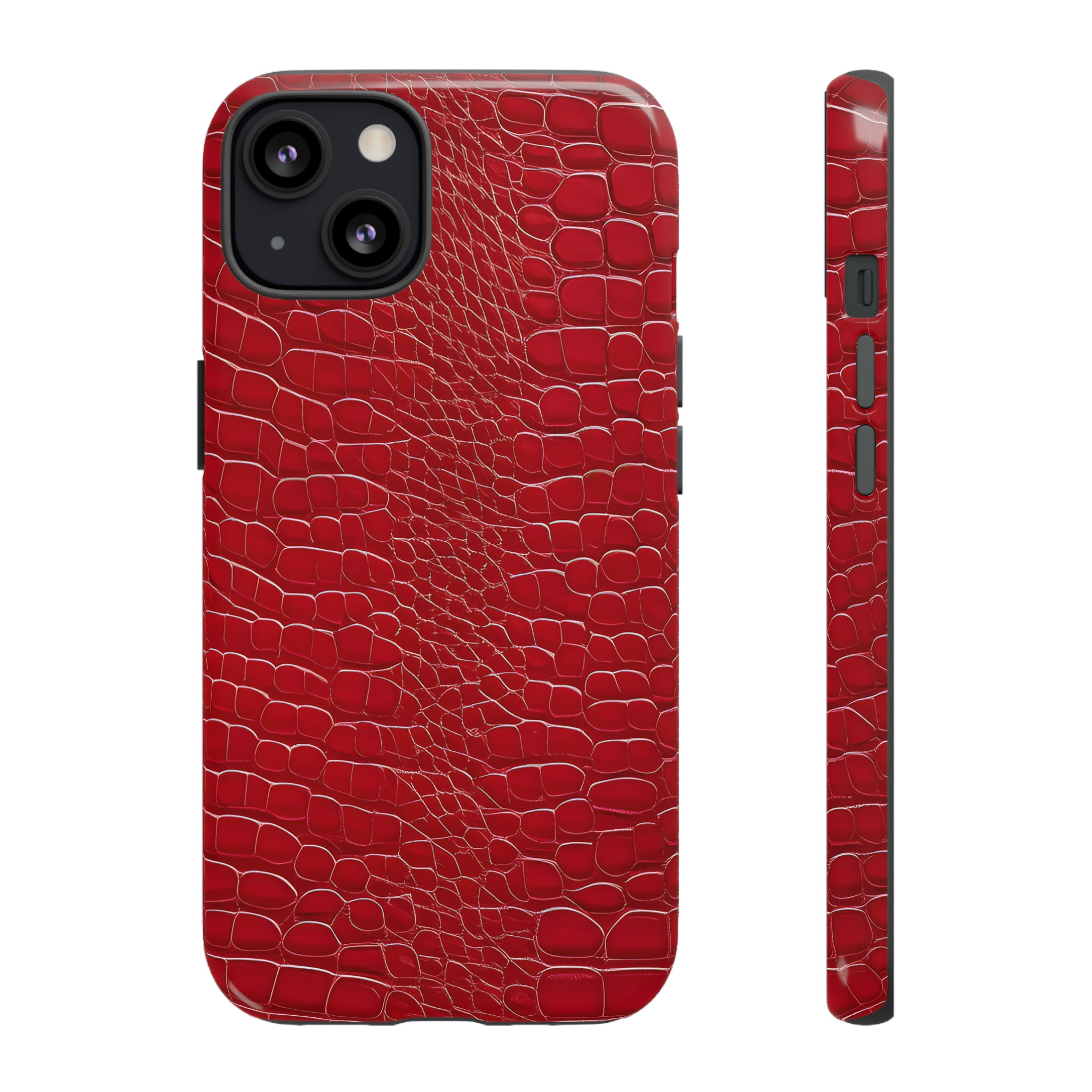 Luxury Look Red Crocodile Phone Case Compatible With iPhone