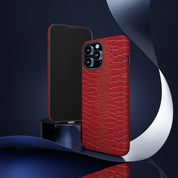 Luxury Look Red Crocodile Phone Case Compatible With iPhone