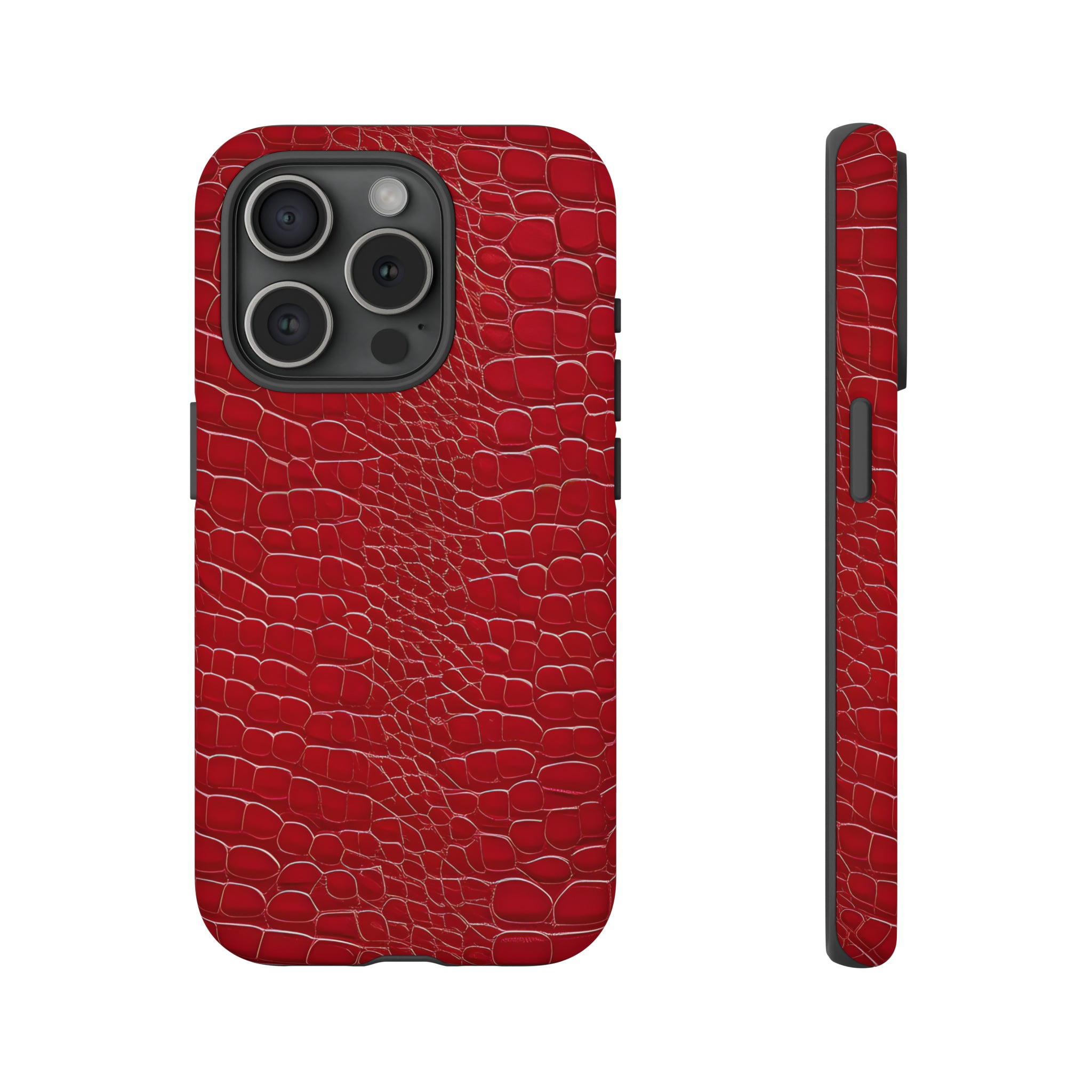 Luxury Look Red Crocodile Phone Case Compatible With iPhone