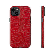 Luxury Look Red Crocodile Phone Case Compatible With iPhone