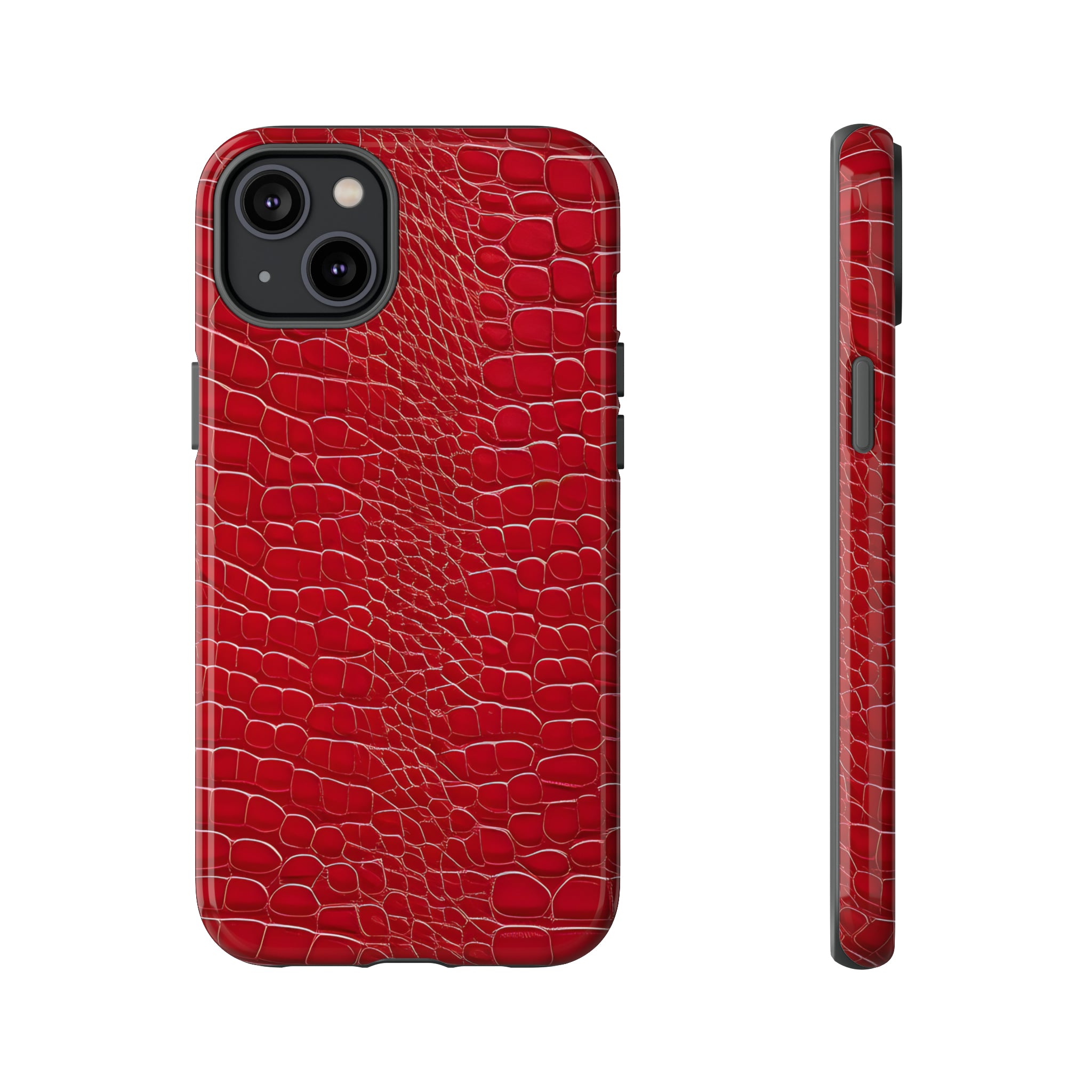 Luxury Look Red Crocodile Phone Case Compatible With iPhone