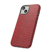 Luxury Look Red Crocodile Phone Case Compatible With iPhone