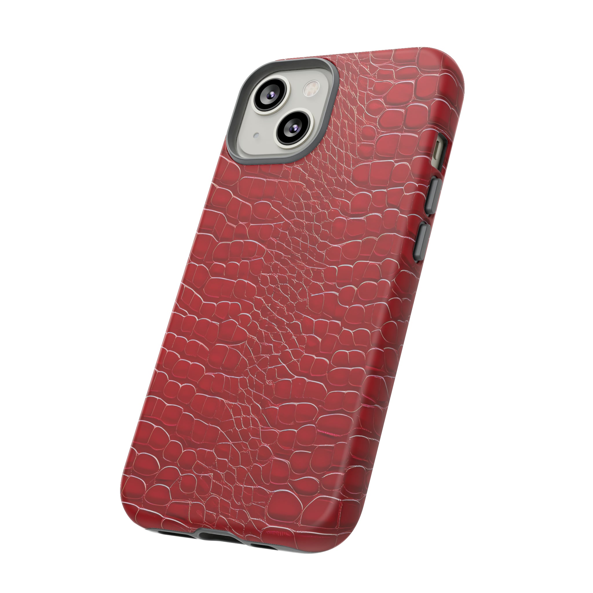 Luxury Look Red Crocodile Phone Case Compatible With iPhone