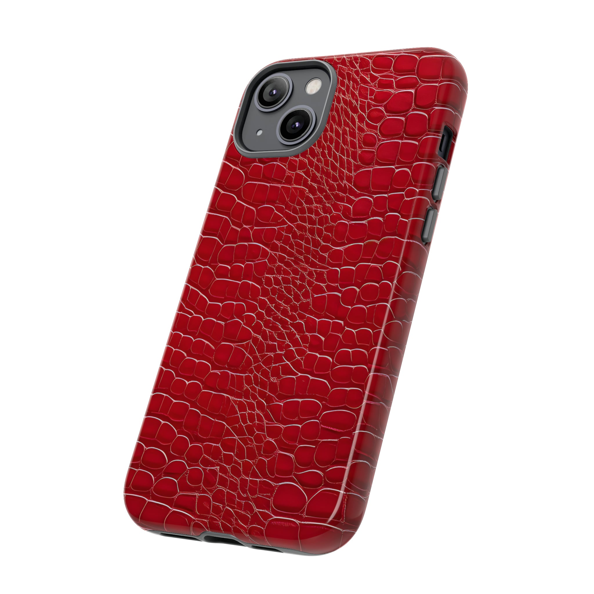 Luxury Look Red Crocodile Phone Case Compatible With iPhone