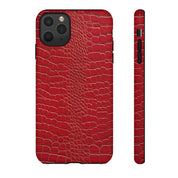 Luxury Look Red Crocodile Phone Case Compatible With iPhone