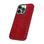 Luxury Look Red Crocodile Phone Case Compatible With iPhone