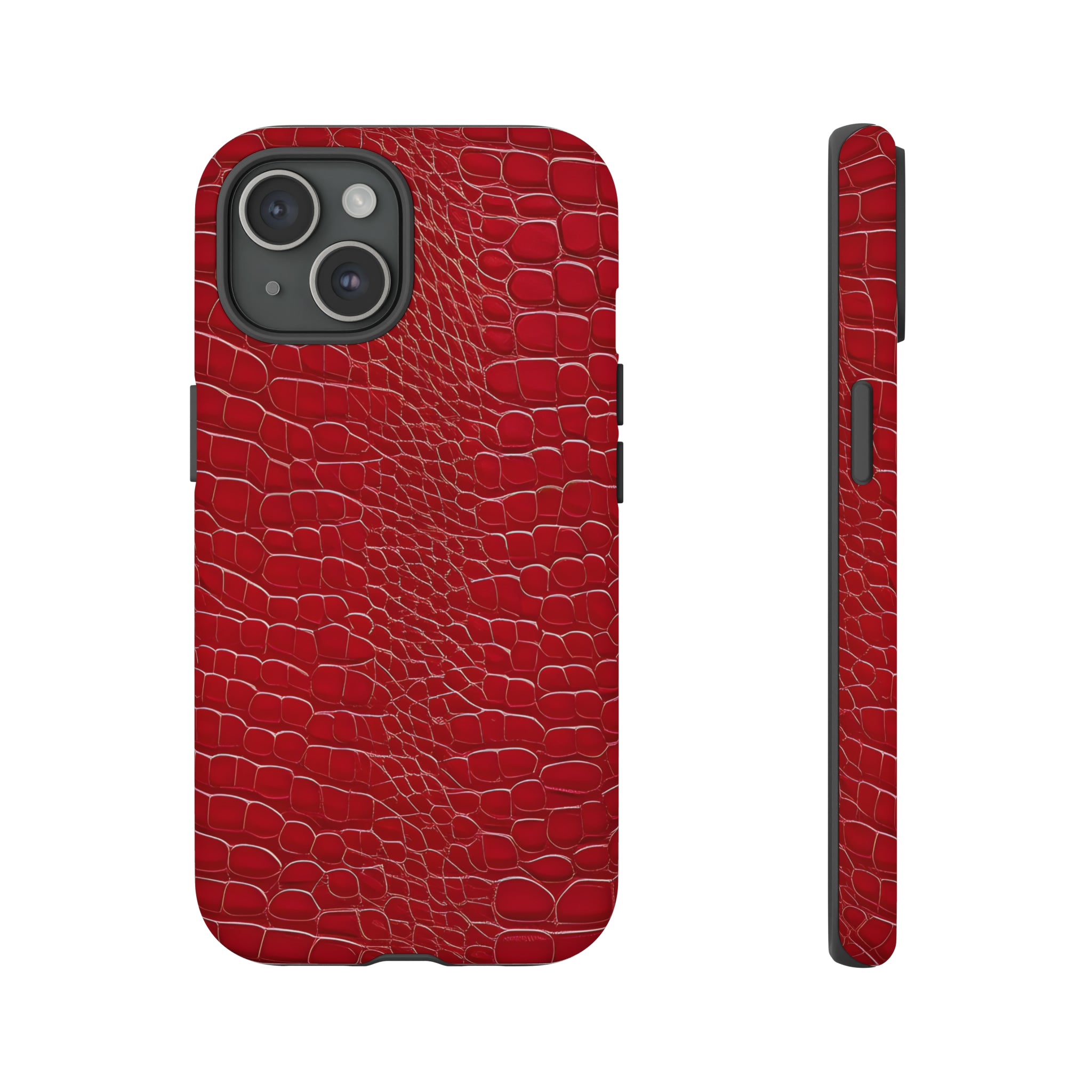 Luxury Look Red Crocodile Phone Case Compatible With iPhone