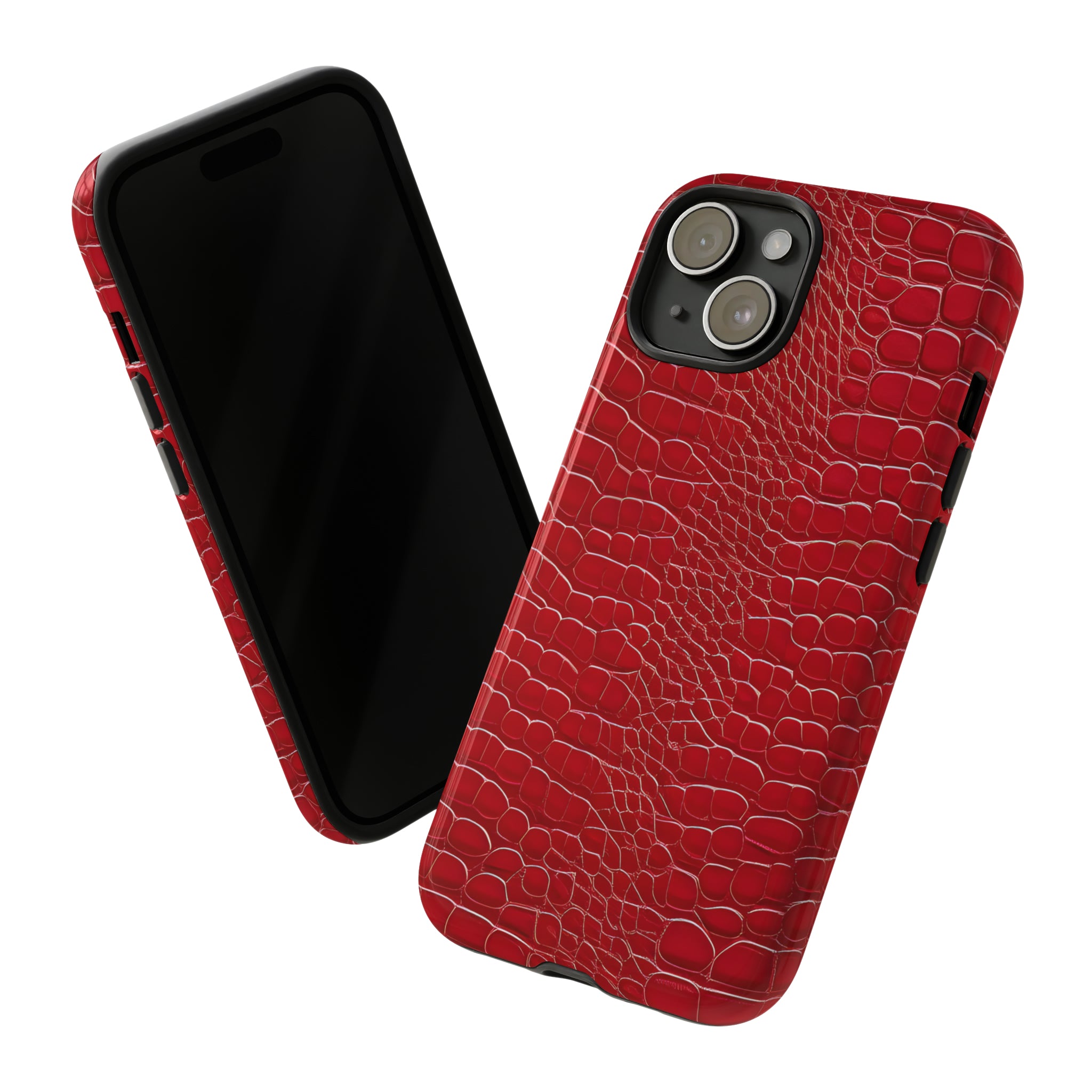 Luxury Look Red Crocodile Phone Case Compatible With iPhone