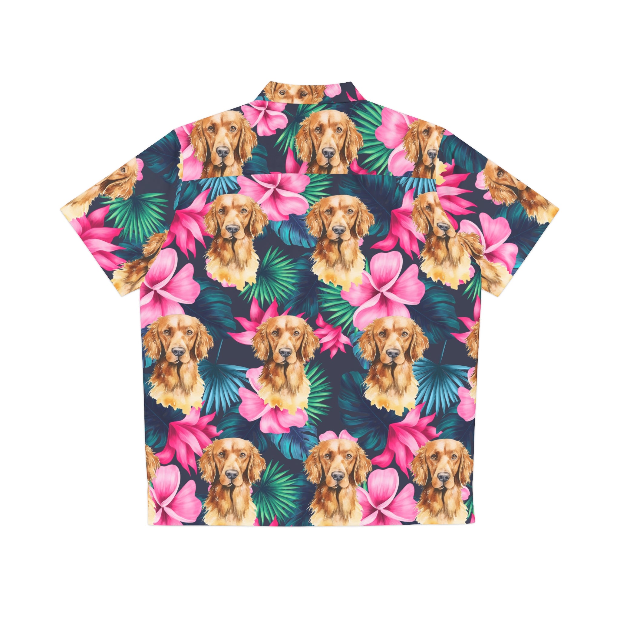 CV2 Boutique Unisex Hawaiian Shirt (AOP) Golden Retriever Tropical