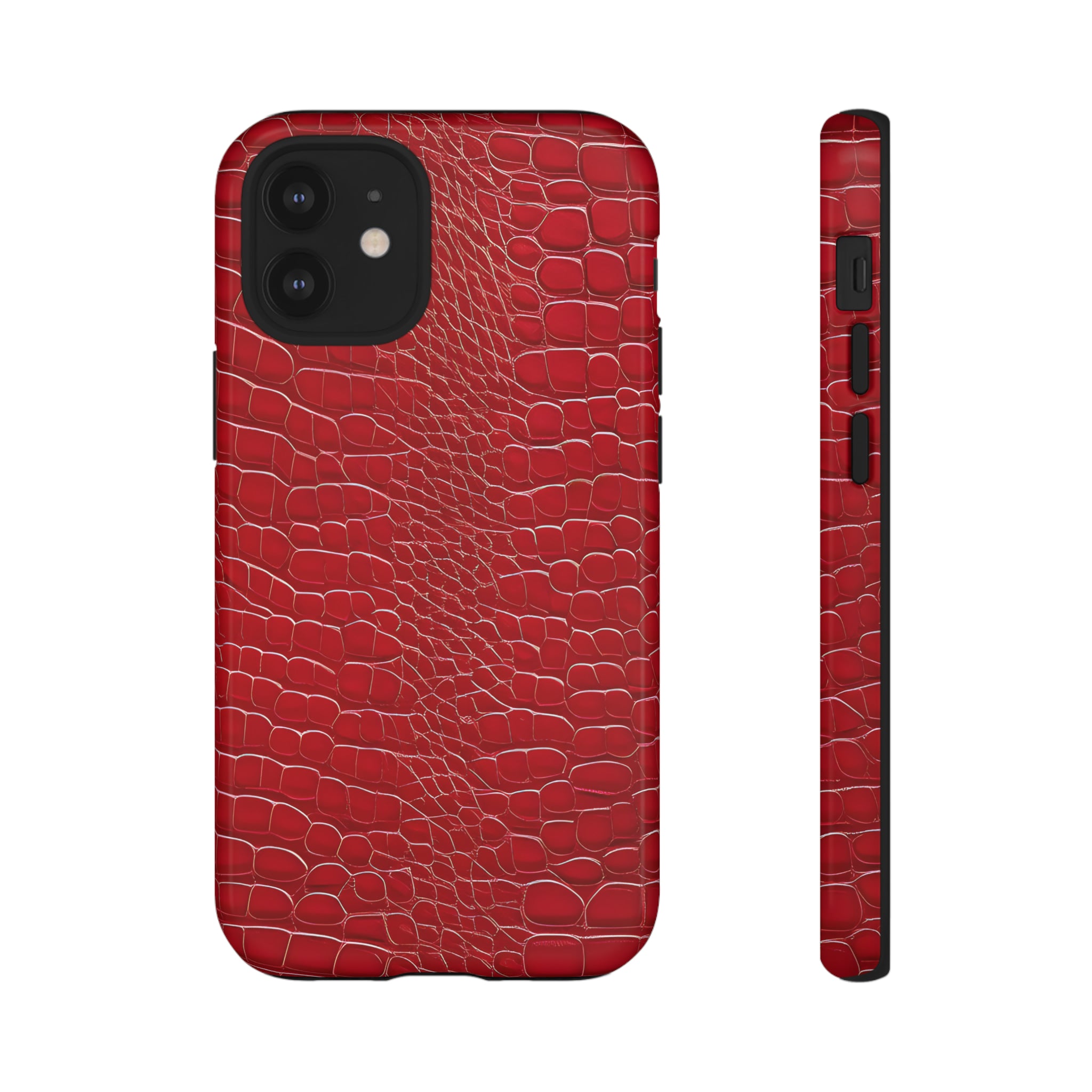 Luxury Look Red Crocodile Phone Case Compatible With iPhone