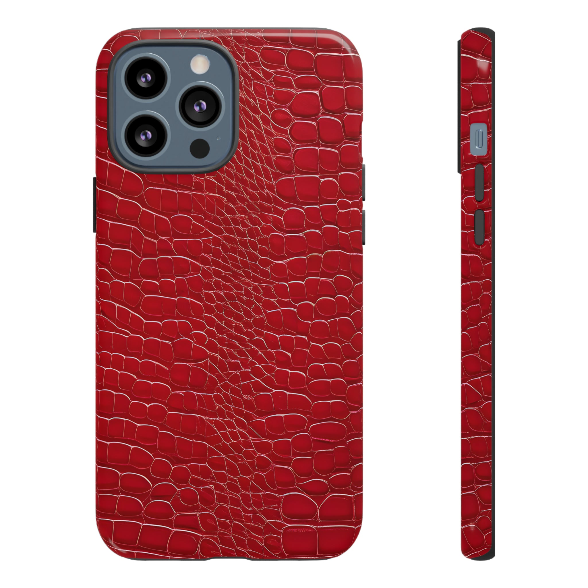 Luxury Look Red Crocodile Phone Case Compatible With iPhone