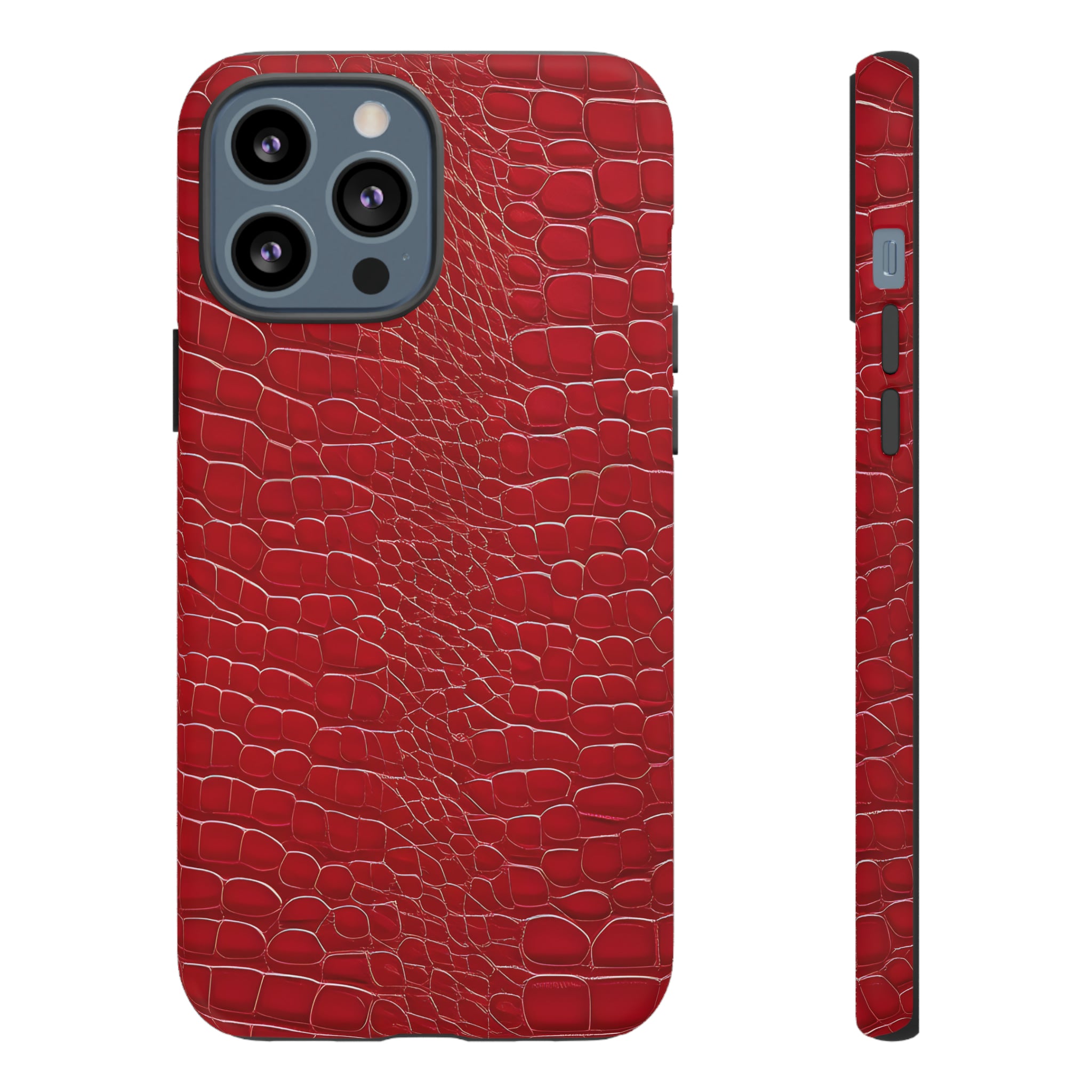 Luxury Look Red Crocodile Phone Case Compatible With iPhone