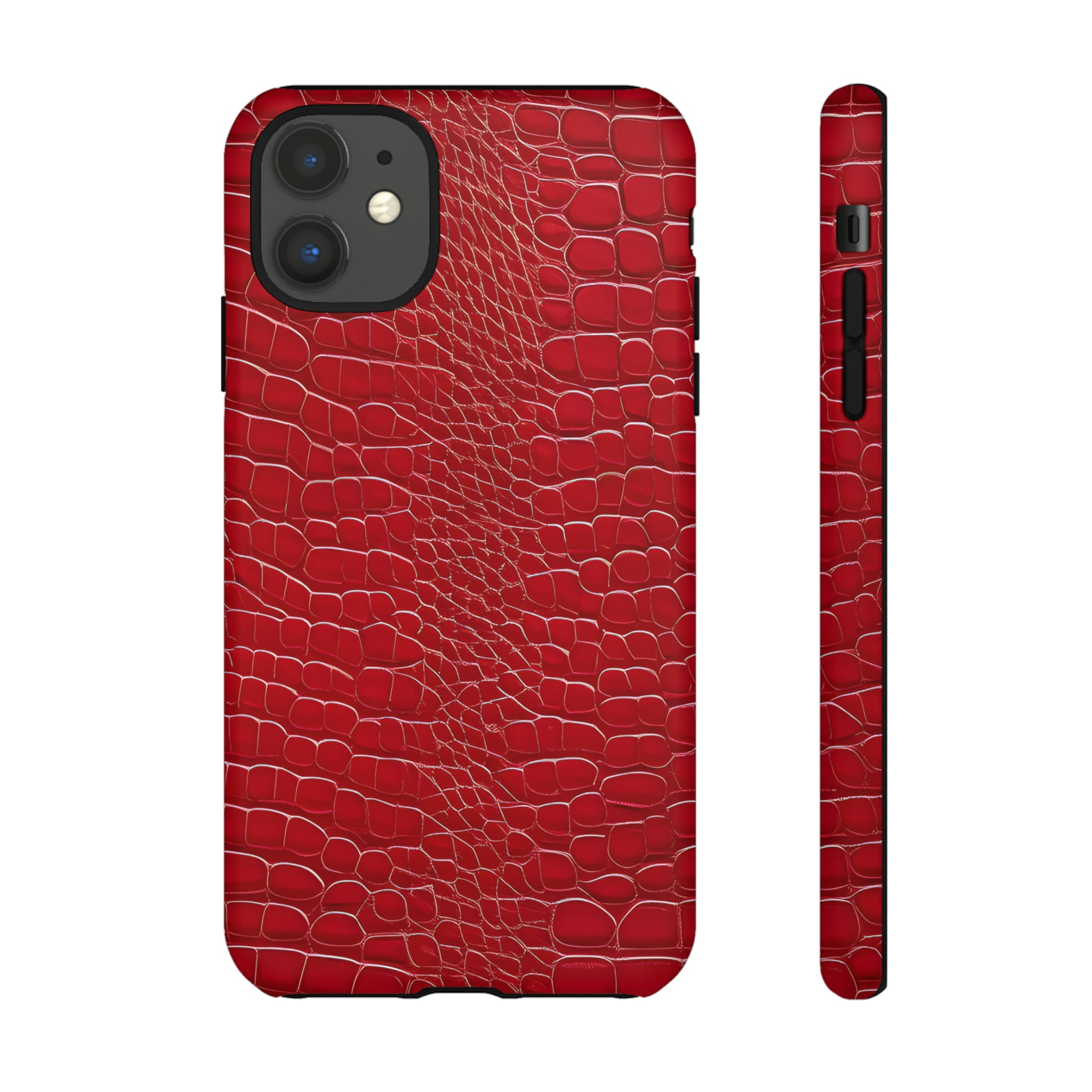 Luxury Look Red Crocodile Phone Case Compatible With iPhone