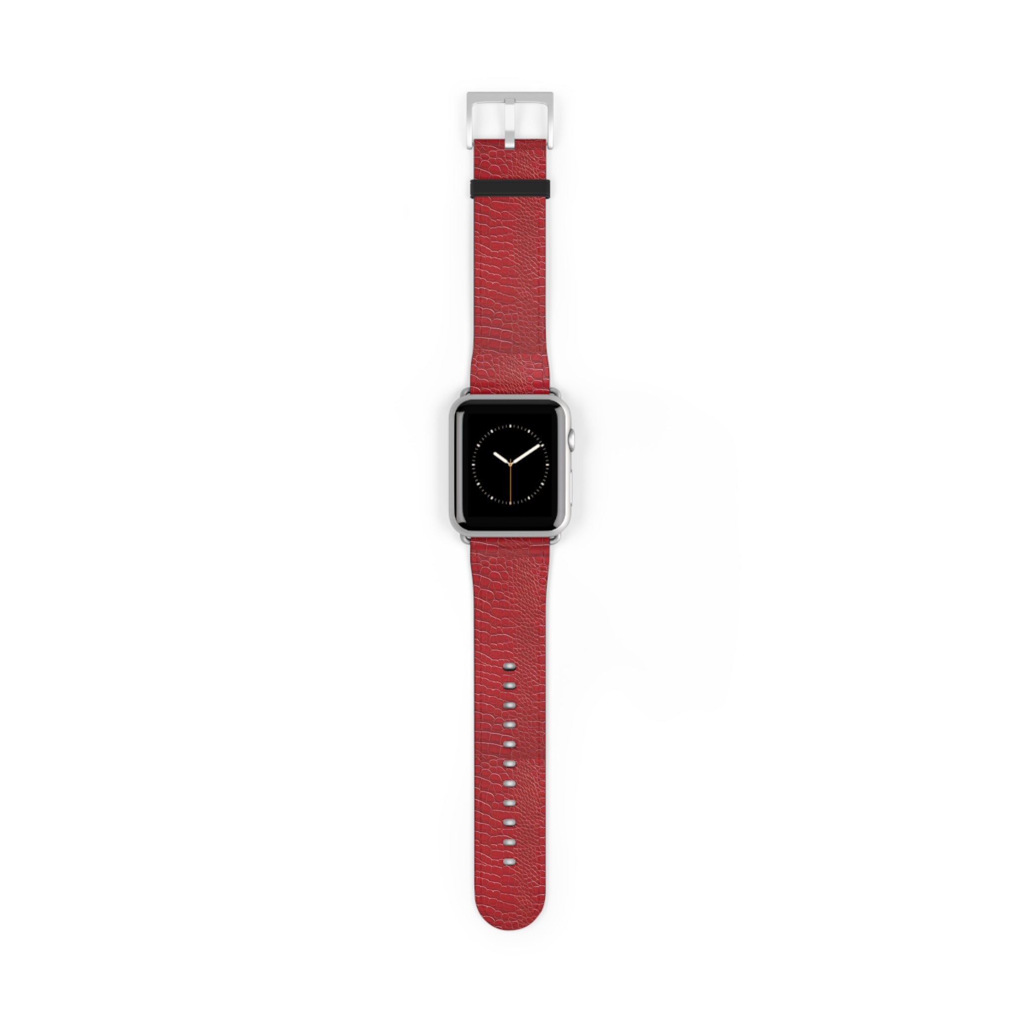 Luxury Look Red Crocodile Watch Band Compatible With Apple Watch