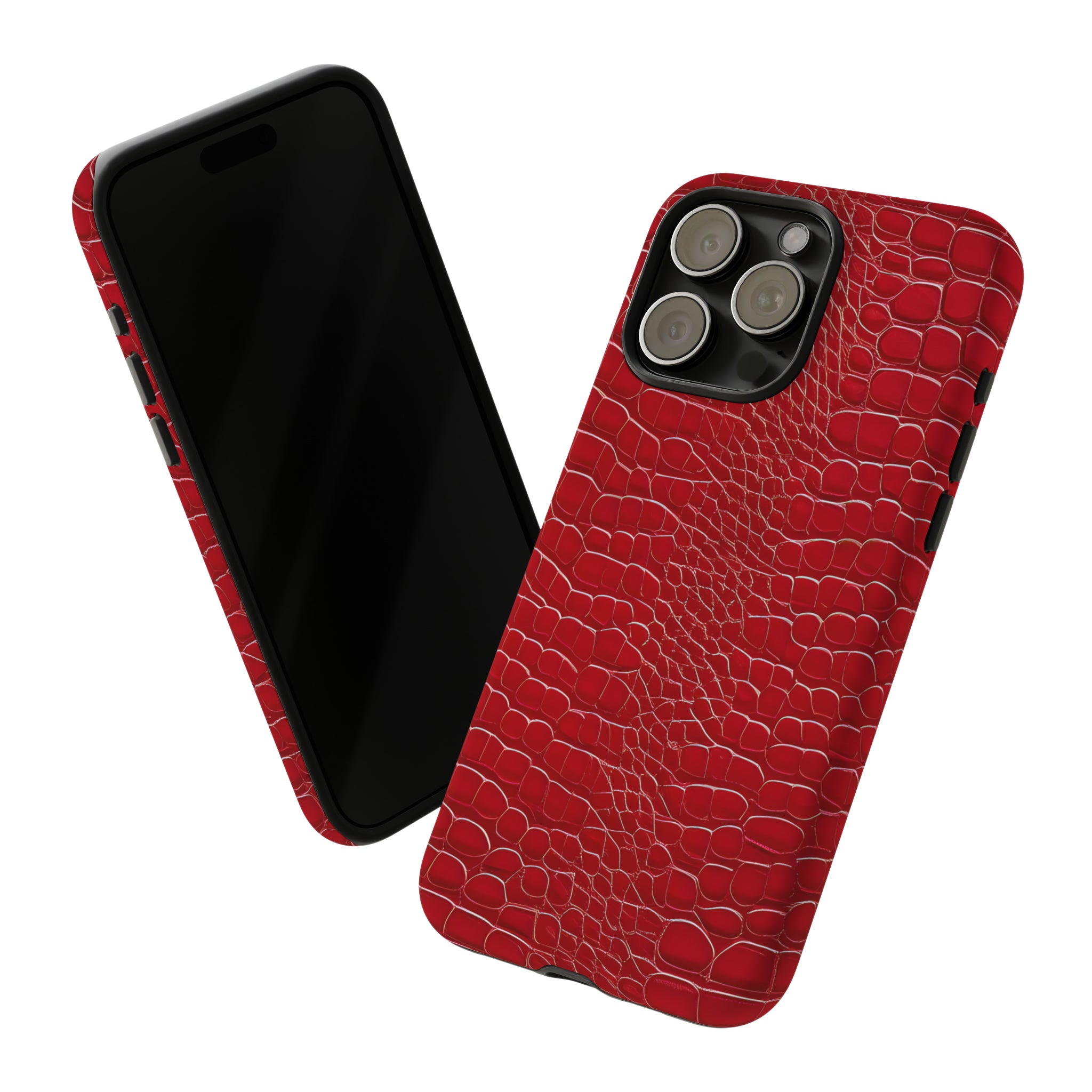 Luxury Look Red Crocodile Phone Case Compatible With iPhone