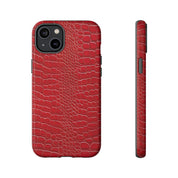 Luxury Look Red Crocodile Phone Case Compatible With iPhone