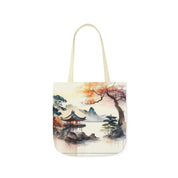 Beautiful Japanese Scene Design Polyester Canvas Tote Bag (AOP)