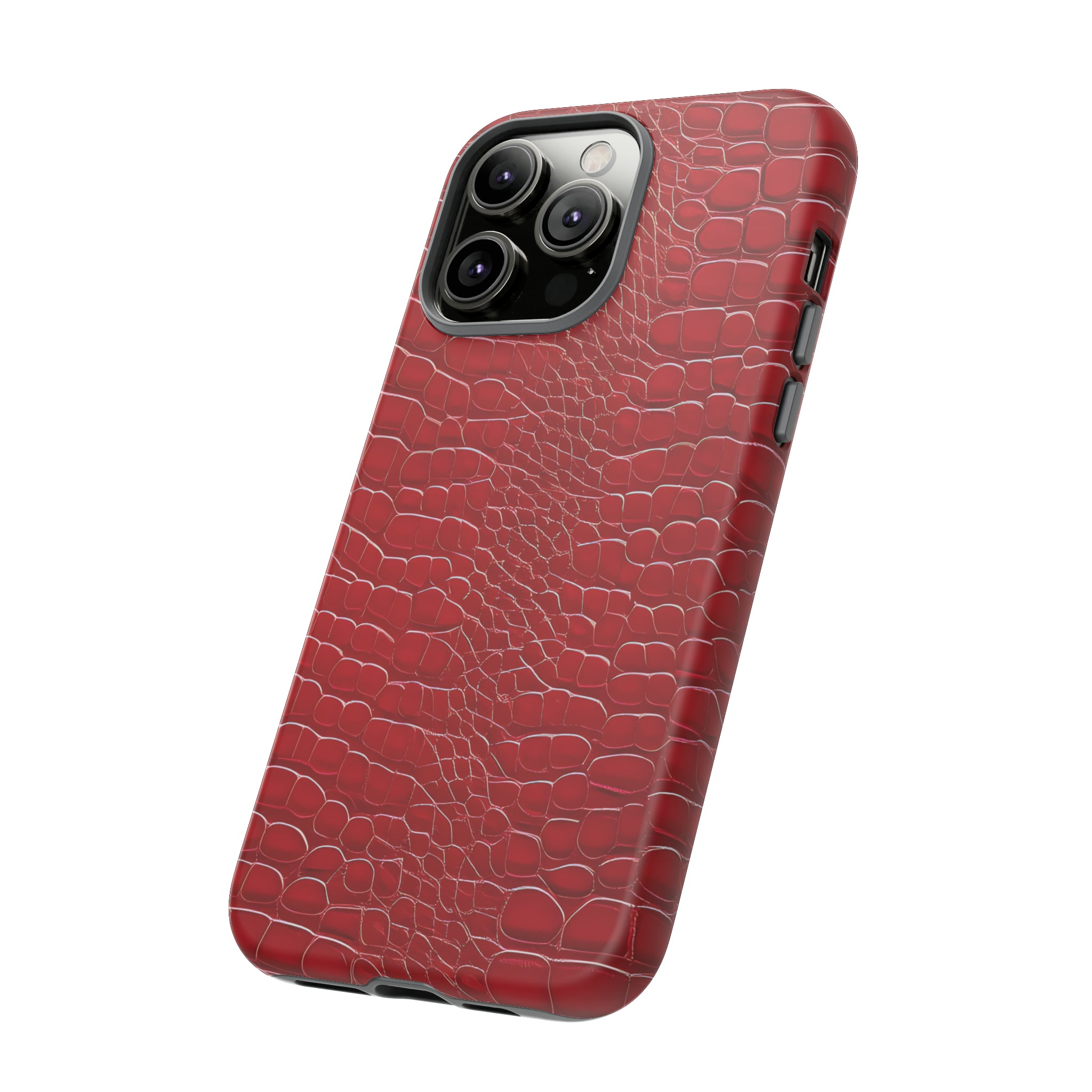 Luxury Look Red Crocodile Phone Case Compatible With iPhone