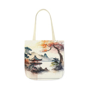 Beautiful Japanese Scene Design Polyester Canvas Tote Bag (AOP)