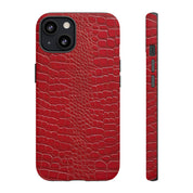 Luxury Look Red Crocodile Phone Case Compatible With iPhone