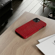 Luxury Look Red Crocodile Phone Case Compatible With iPhone