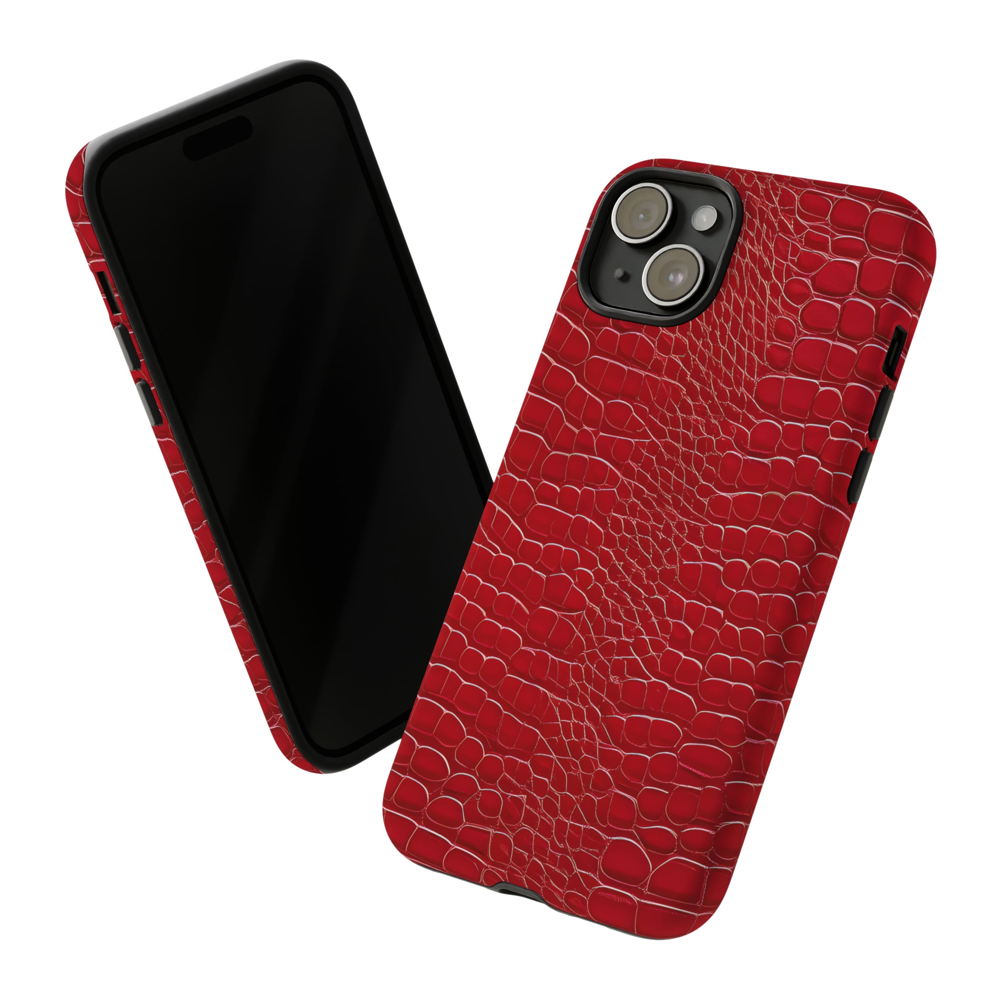 Luxury Look Red Crocodile Phone Case Compatible With iPhone