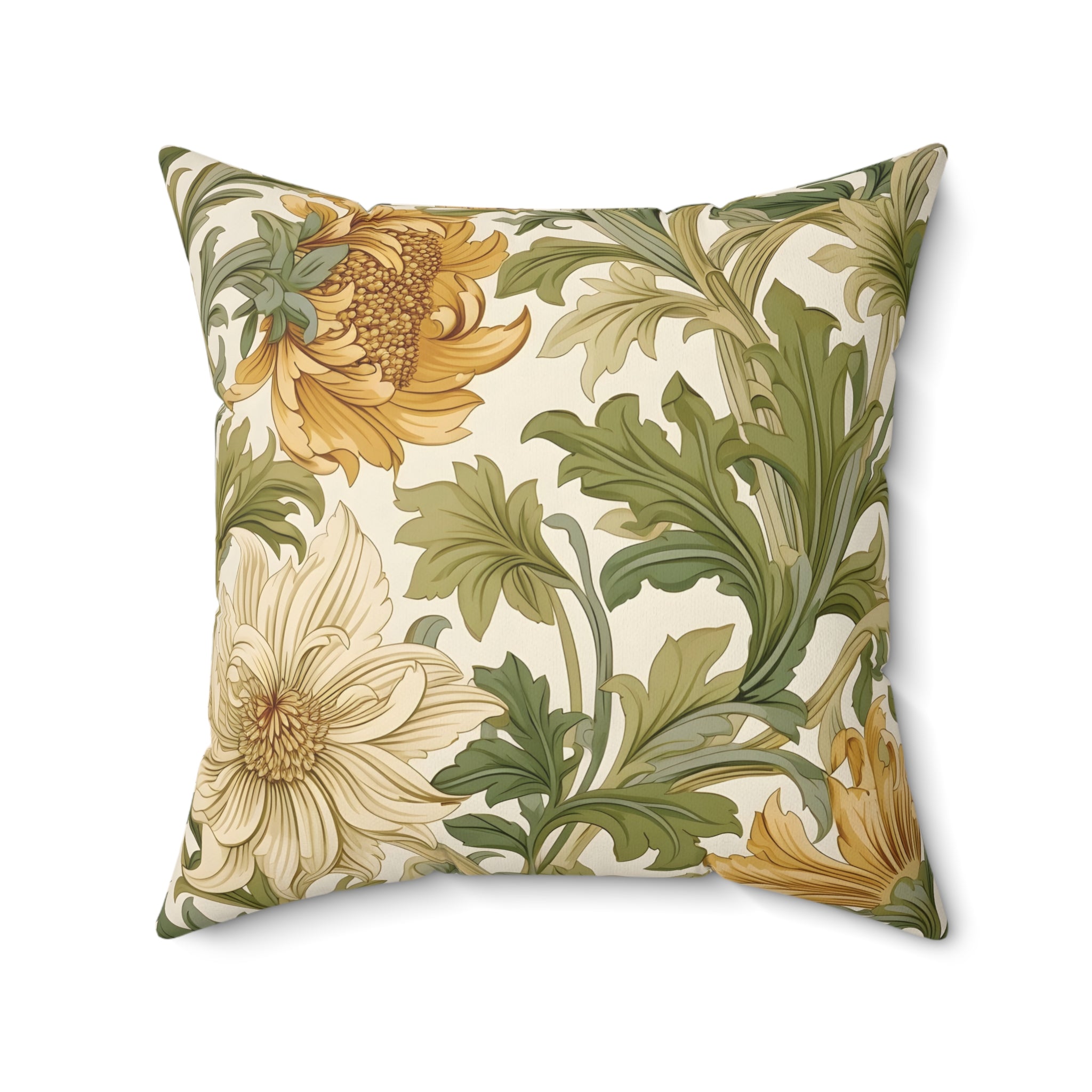 Beautiful and Elegant Floral Spun Polyester Throw Pillow