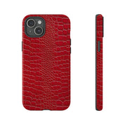 Luxury Look Red Crocodile Phone Case Compatible With iPhone