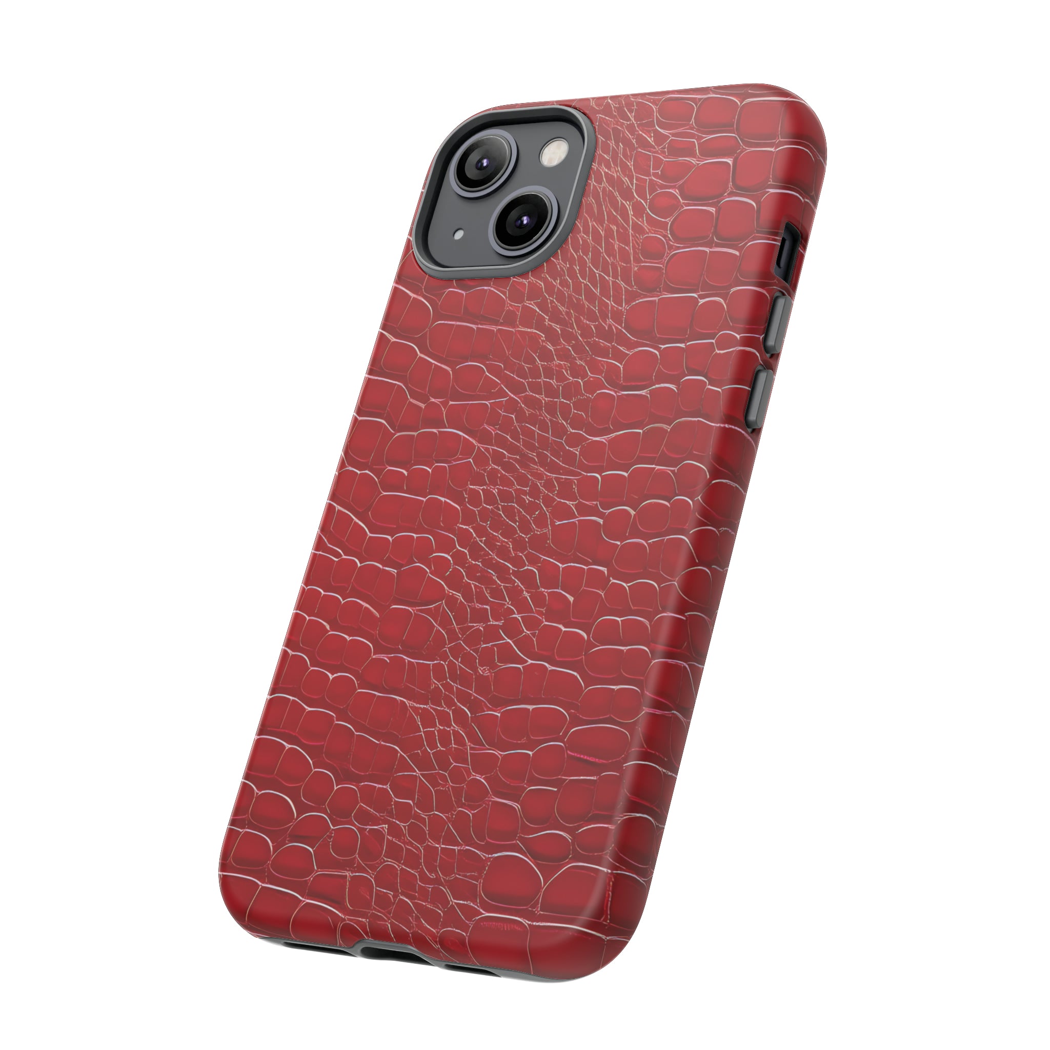 Luxury Look Red Crocodile Phone Case Compatible With iPhone