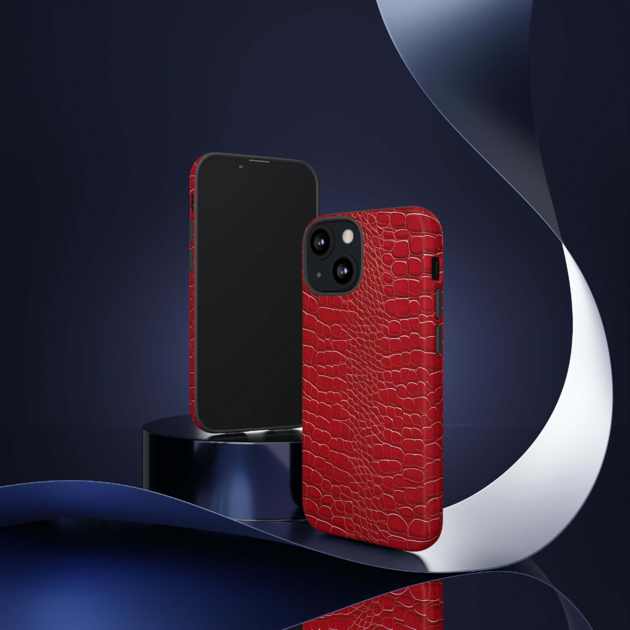 Luxury Look Red Crocodile Phone Case Compatible With iPhone