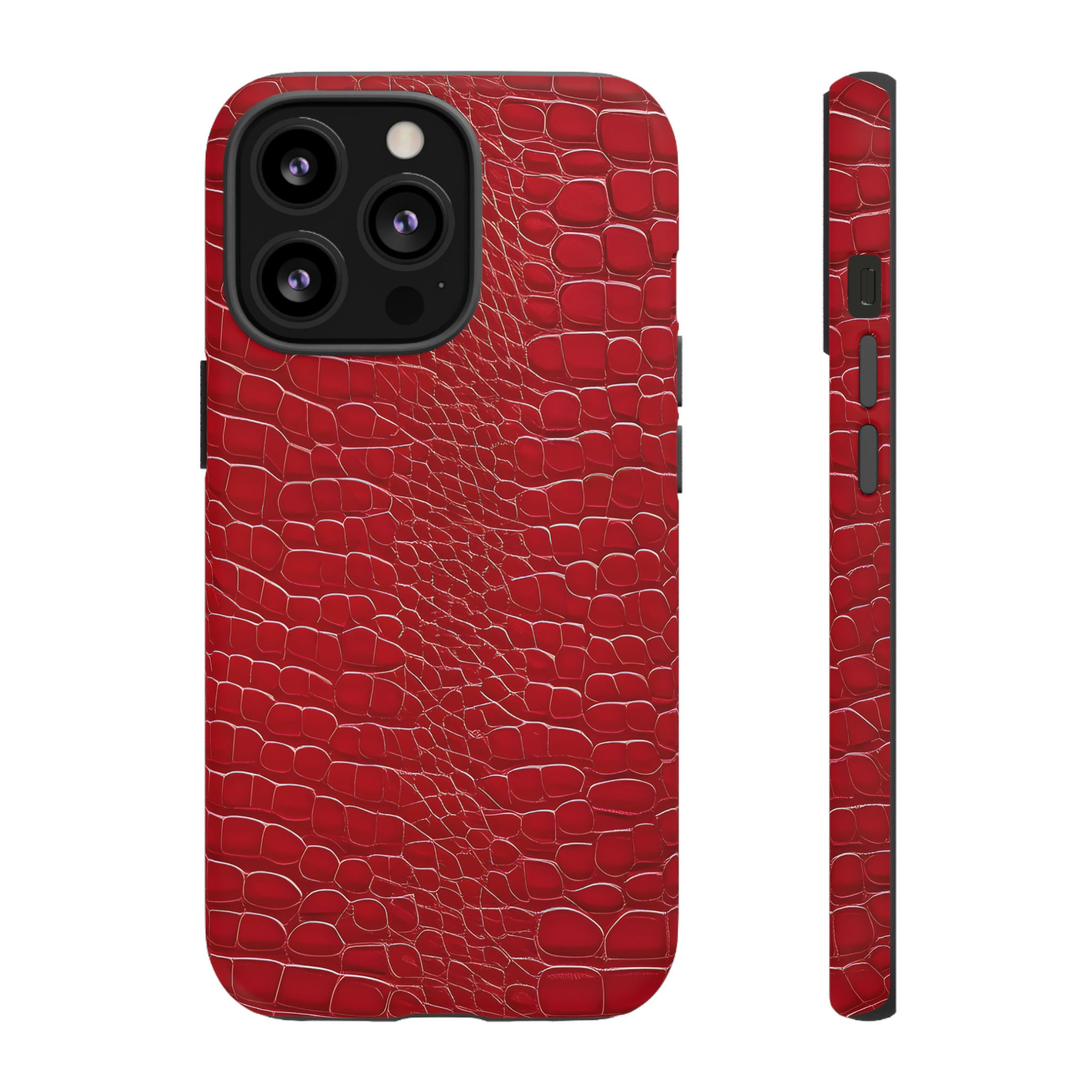 Luxury Look Red Crocodile Phone Case Compatible With iPhone