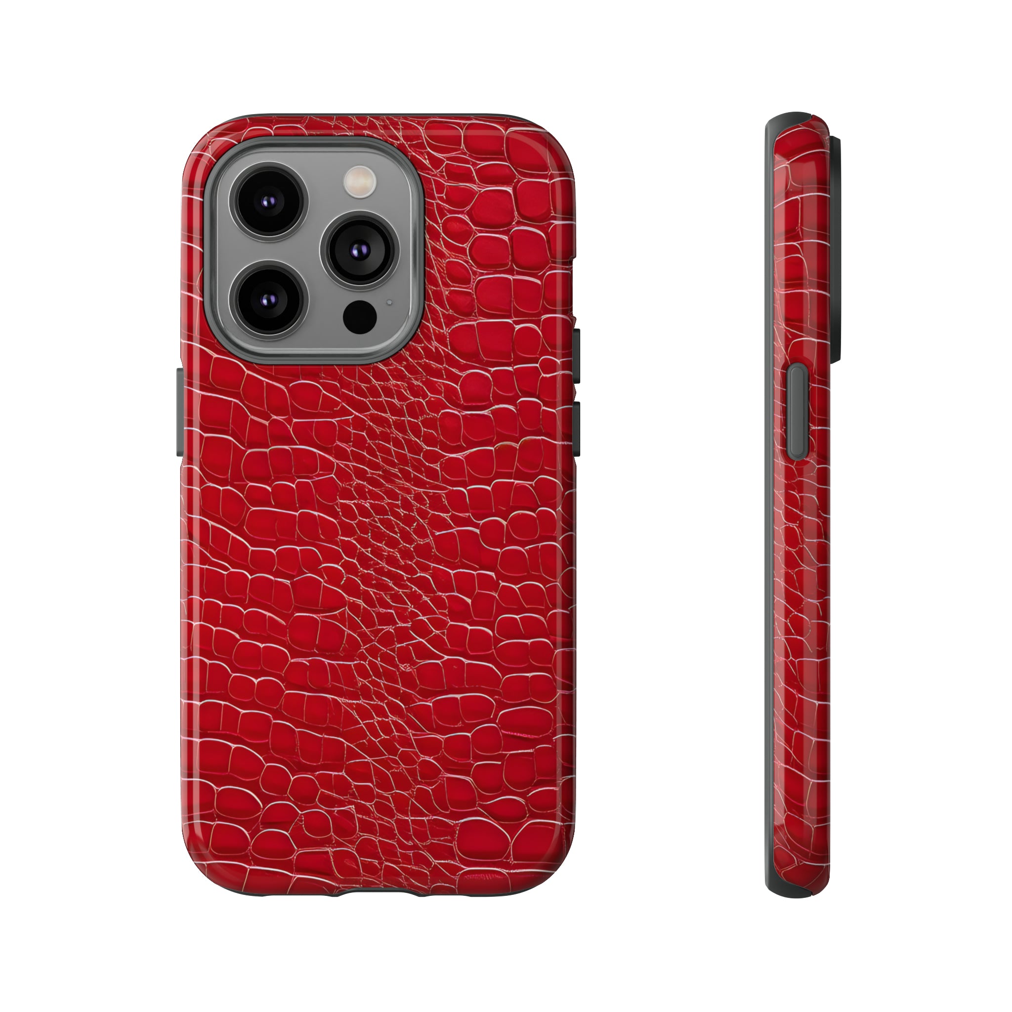 Luxury Look Red Crocodile Phone Case Compatible With iPhone