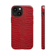 Luxury Look Red Crocodile Phone Case Compatible With iPhone